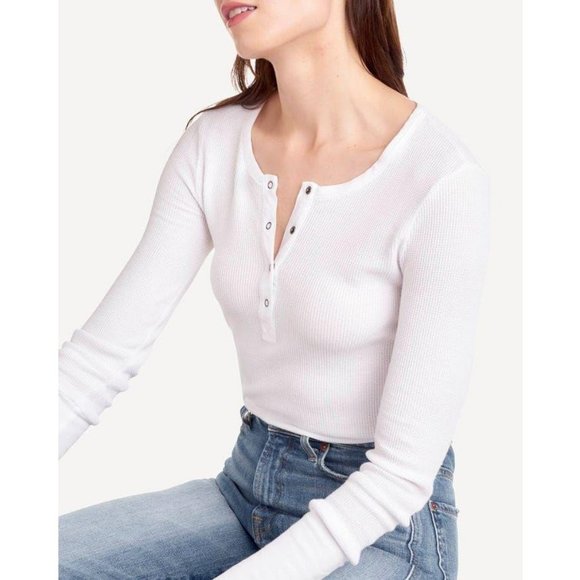 Splendid Tops - SPLENDID Forever Henley Waffle Knit Top